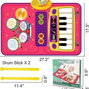 PRAGYM 1 Year Old Girl Gifts, Piano Mat Baby Toys